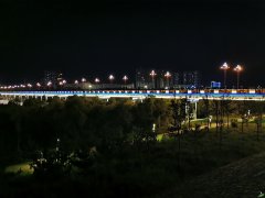 <b>夜色下的陆浑湖国家湿地公园</b>